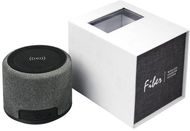Fiber Bluetooth® -kaiutin, langattomasti latautuva, musta liikelahja logopainatuksella