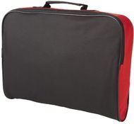 Florida-laukku 7L, musta, punainen liikelahja logopainatuksella