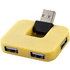 Gaia-USB-hub, 4 porttia liikelahja logopainatuksella