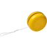 Garo kierrätetystä materiaalista valmistettu jojo, keltainen liikelahja logopainatuksella