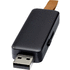 Gleam 16 Gt:n USB-muisti valotehosteella, musta liikelahja logopainatuksella