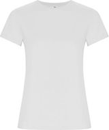 Golden naisten lyhythihainen t-paita, valkoinen liikelahja logopainatuksella