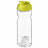 H2O Active® Base 650 ml -shakerpullo, läpikuultava-valkoinen, kalkinvihreä liikelahja logopainatuksella