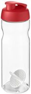 H2O Active® Base 650 ml -shakerpullo, läpikuultava-valkoinen, punainen liikelahja logopainatuksella