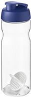 H2O Active® Base 650 ml -shakerpullo, läpikuultava-valkoinen, sininen liikelahja logopainatuksella