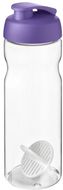 H2O Active® Base 650 ml -shakerpullo, läpikuultava-valkoinen, violetti liikelahja logopainatuksella