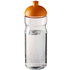 H2O Active® Base 650 ml kupukantinen urheilujuomapullo, läpikuultava-valkoinen, oranssi liikelahja logopainatuksella