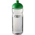 H2O Active® Base 650 ml kupukantinen urheilujuomapullo, läpikuultava-valkoinen, vihreä liikelahja logopainatuksella