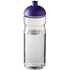 H2O Active® Base 650 ml kupukantinen urheilujuomapullo, läpikuultava-valkoinen, violetti liikelahja logopainatuksella