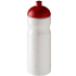 H2O Active® Base 650 ml kupukantinen urheilujuomapullo, valkoinen, punainen liikelahja logopainatuksella