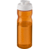 H2O Active® Base 650 ml läppäkantinen urheilujuomapullo, valkoinen, oranssi liikelahja logopainatuksella