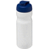 H2O Active® Base 650 ml läppäkantinen urheilujuomapullo, valkoinen, sininen liikelahja logopainatuksella