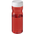 H2O Active® Base Tritan 650 ml urheilujuomapullo kierrekorkilla, valkoinen, punainen liikelahja logopainatuksella