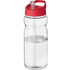 H2O Active® Base Tritan 650 ml urheilujuomapullo nokallisella korkilla, läpikuultava-valkoinen, punainen liikelahja logopainatuksella