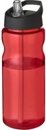 H2O Active® Base Tritan 650 ml urheilujuomapullo nokallisella korkilla, musta, punainen liikelahja logopainatuksella