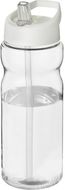H2O Active® Base Tritan 650 ml urheilujuomapullo nokallisella korkilla, valkoinen, läpikuultava-valkoinen liikelahja logopainatuksella