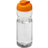 H2O Active® Base Tritan 650 ml urheilujuomapullo pikalukittavalla korkilla, läpikuultava-valkoinen, oranssi liikelahja logopainatuksella