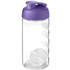 H2O Active® Bop 500 ml -shakerpullo, läpikuultava-valkoinen, violetti liikelahja logopainatuksella