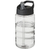 H2O Active® Bop 500 ml -urheilujuomapullo kaatonokkakannella, läpikuultava-valkoinen, musta liikelahja logopainatuksella