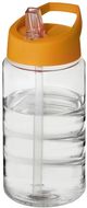 H2O Active® Bop 500 ml -urheilujuomapullo kaatonokkakannella, läpikuultava-valkoinen, oranssi liikelahja logopainatuksella
