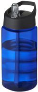 H2O Active® Bop 500 ml -urheilujuomapullo kaatonokkakannella, sininen, musta liikelahja logopainatuksella