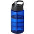 H2O Active® Bop 500 ml -urheilujuomapullo kaatonokkakannella, sininen, musta liikelahja logopainatuksella