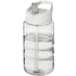 H2O Active® Bop 500 ml -urheilujuomapullo kaatonokkakannella, valkoinen, läpikuultava-valkoinen liikelahja logopainatuksella