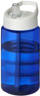 H2O Active® Bop 500 ml -urheilujuomapullo kaatonokkakannella, valkoinen, sininen liikelahja logopainatuksella
