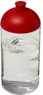 H2O Active® Bop 500 ml kupukantinen pullo, läpikuultava-valkoinen, punainen liikelahja logopainatuksella