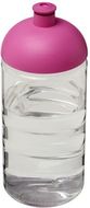 H2O Active® Bop 500 ml kupukantinen pullo, läpikuultava-valkoinen, ruusu liikelahja logopainatuksella