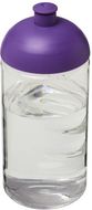 H2O Active® Bop 500 ml kupukantinen pullo, läpikuultava-valkoinen, violetti liikelahja logopainatuksella