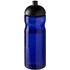 H2O Active® Eco Base 650 ml -urheilujuomapullo kupukannella, sininen, musta liikelahja logopainatuksella