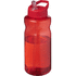 H2O Active® Eco Big Base 1 litran urheilujuomapullo kaatonokkakannella, punainen, punainen liikelahja logopainatuksella