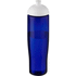 H2O Active® Eco Tempo 700 ml:n urheilujuomapullo kupukannella, valkoinen, sininen liikelahja logopainatuksella