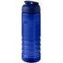 H2O Active® Eco Treble 750 ml:n juomapullo flip lid -kannella, sininen liikelahja logopainatuksella