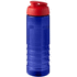 H2O Active® Eco Treble 750 ml:n juomapullo flip lid -kannella, sininen, punainen liikelahja logopainatuksella