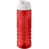 H2O Active® Eco Treble 750 ml:n juomapullo flip lid -kannella, valkoinen, punainen liikelahja logopainatuksella