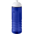 H2O Active® Eco Treble 750 ml:n urheilujuomapullo kupukannella, valkoinen, sininen liikelahja logopainatuksella