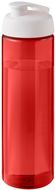 H2O Active® Eco Vibe 850 ml:n juomapullo läppäkannella, valkoinen, punainen liikelahja logopainatuksella
