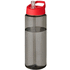 H2O Active® Eco Vibe 850 ml:n juomapullo sporttikannella, kivihiili, punainen liikelahja logopainatuksella