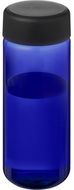 H2O Active® Octave Tritan 600 ml urheilujuomapullo kierrekorkilla, sininen, musta liikelahja logopainatuksella