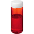 H2O Active® Octave Tritan 600 ml urheilujuomapullo kierrekorkilla, valkoinen, punainen liikelahja logopainatuksella