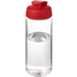 H2O Active® Octave Tritan 600 ml urheilujuomapullo pikalukittavalla korkilla, läpikuultava-valkoinen, punainen liikelahja logopainatuksella