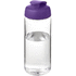 H2O Active® Octave Tritan 600 ml urheilujuomapullo pikalukittavalla korkilla, läpikuultava-valkoinen, violetti liikelahja logopainatuksella