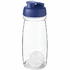 H2O Active® Pulse 600 ml -shakerpullo, läpikuultava-valkoinen, sininen liikelahja logopainatuksella