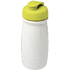 H2O Active® Pulse 600 ml flip kansi urheilujuomapullo, valkoinen, kalkinvihreä liikelahja logopainatuksella