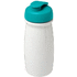 H2O Active® Pulse 600 ml flip kansi urheilujuomapullo, valkoinen, vesi-vihreä liikelahja logopainatuksella
