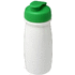 H2O Active® Pulse 600 ml flip kansi urheilujuomapullo, valkoinen, vihreä liikelahja logopainatuksella