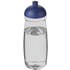 H2O Active® Pulse 600 ml kupukantinen urheilujuomapullo, läpikuultava-valkoinen, sininen liikelahja logopainatuksella