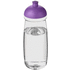H2O Active® Pulse 600 ml kupukantinen urheilujuomapullo, läpikuultava-valkoinen, violetti liikelahja logopainatuksella